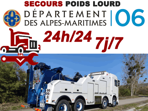 Dépannage poids lourd 24h/7j Alpes-Maritimes (06)