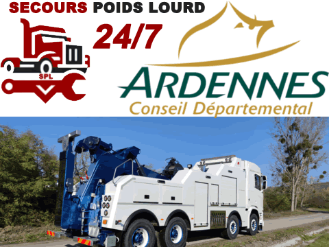 Dépannage poids lourds 24/7 Ardennes (08)