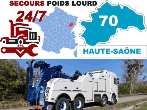 Dépannage poids lourd Haute-Saône (70)