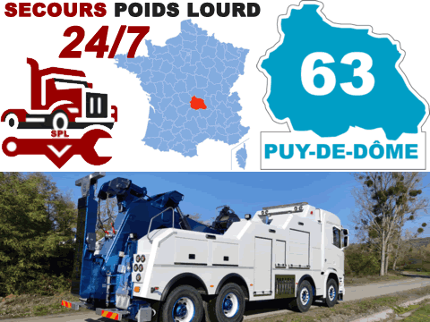 Dépannage poids lourd Puy-de-Dôme (63)