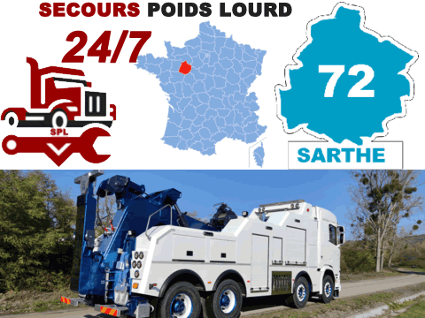 Dépannage poids lourd Sarthe (72)