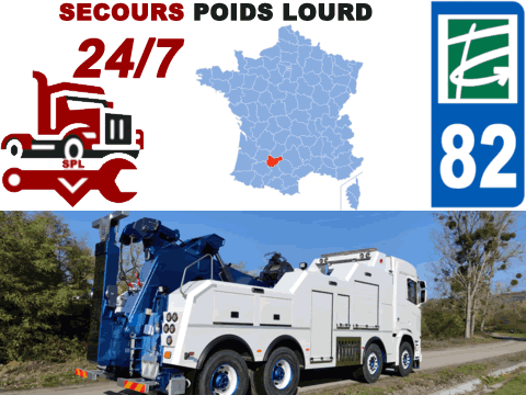 Dépannage poids lourd Tarn-et-Garonne (82)