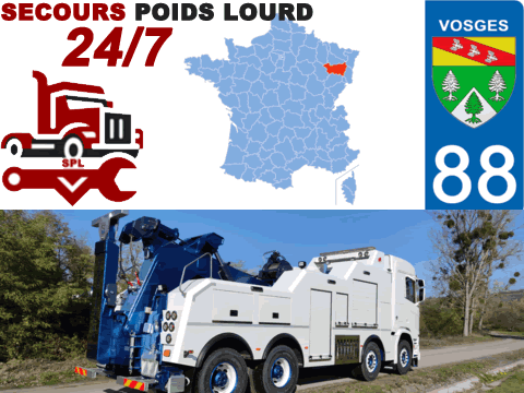 Dépannage poids lourd Vosges (88)